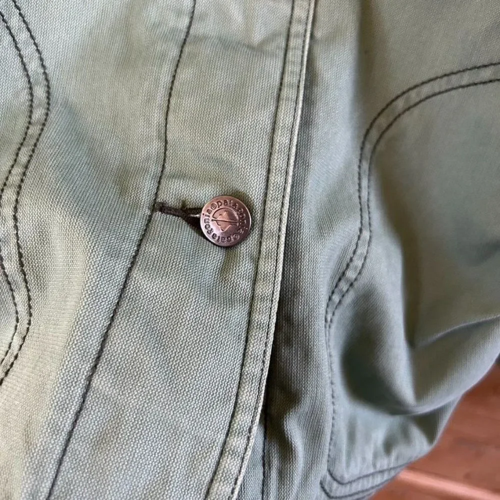 Patagonia XS Green Button Front Jacket Organic Cotton Broken Twill‎ Jacket